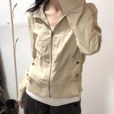 Ny högklassig mångsidig fashion kort lapel cardigan för damer höst trendig