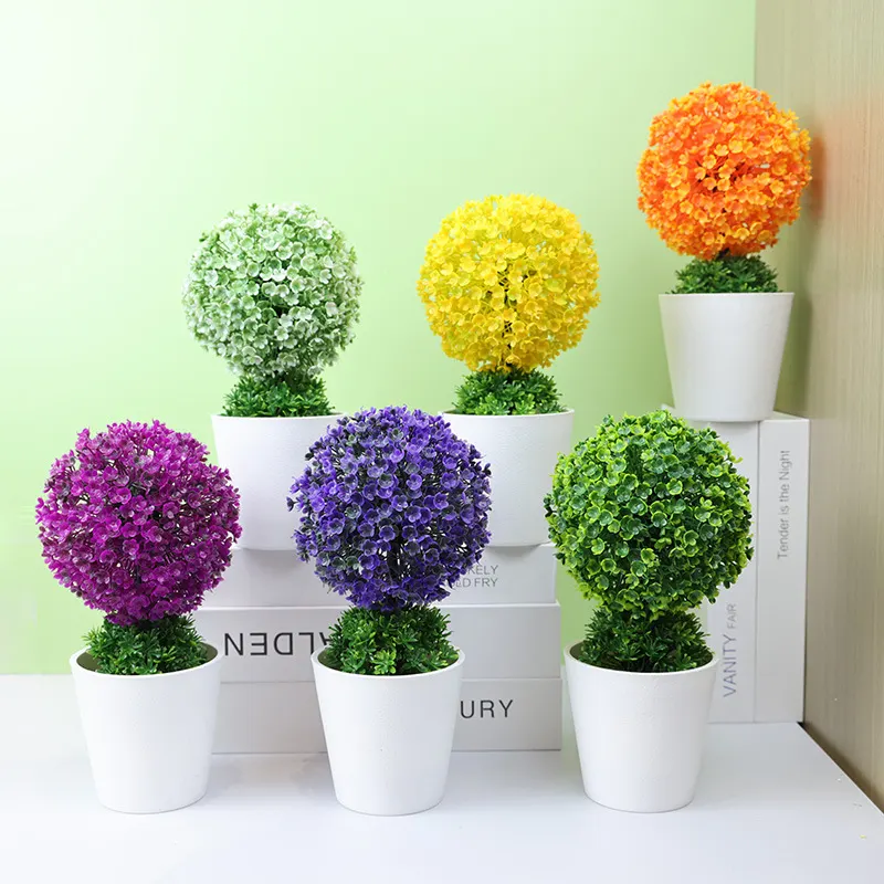 Decoraciones de bonsái de Pachira macrocarpa de paja
