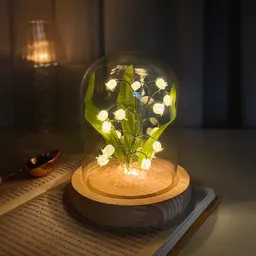 مصباح ليلي صغير من الزنبق، ديكورات، مجموعة مواد DIY للحرف اليدوية