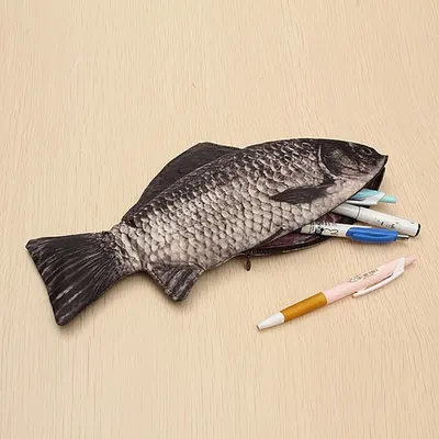 Estojo de lápis de tecido de grande capacidade para carpa crucian