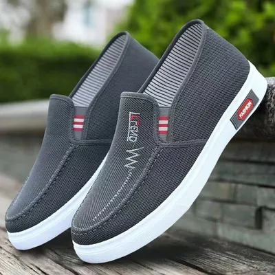 Zapatos de tela del viejo Pekín de primavera, suela de goma antideslizante, zapatos de lona transpirables, zapatos deportivos de tacón bajo para trabajar, zapatos de hombre