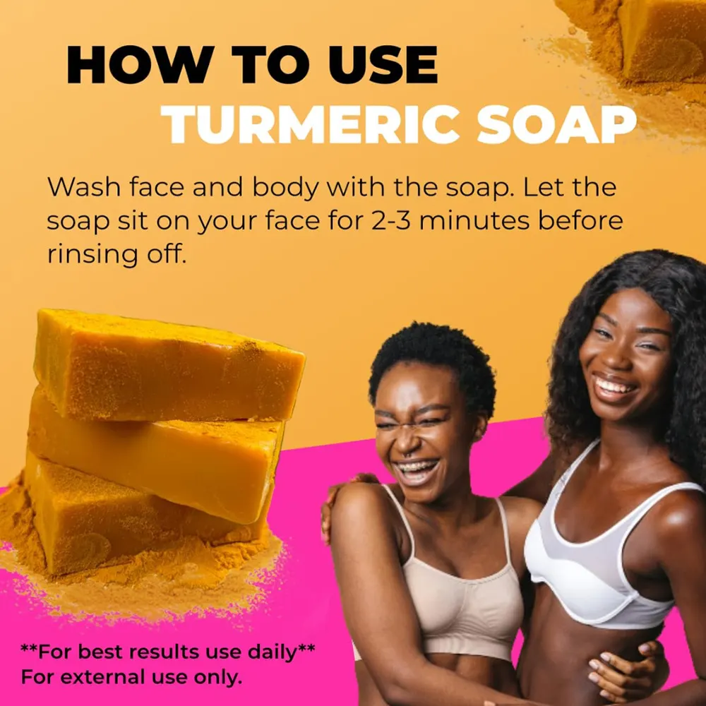 Sabonete de cúrcuma e ácido kojic, sabonete artesanal, sabonete de banho, sabonete de limpeza perfumado, comércio exterior transfronteiriço
