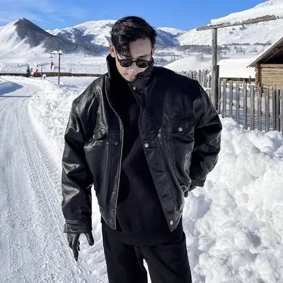 Casaco de couro masculino de tendência cool de outono inverno, forrado de veludo, modelo piloto motociclista, tamanho grande
