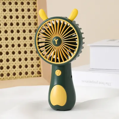 Ventilador portátil pequeno de mão com corda, ventilador de carregamento USB mini