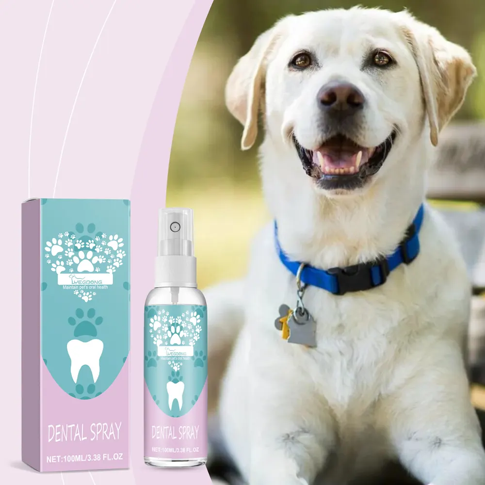 Spray dental para animais de estimação, para cuidar e limpar a boca dos animais