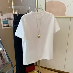 230g Xinjiang bomull, tungviktig ren bomull, lös rundhalsad t-shirt