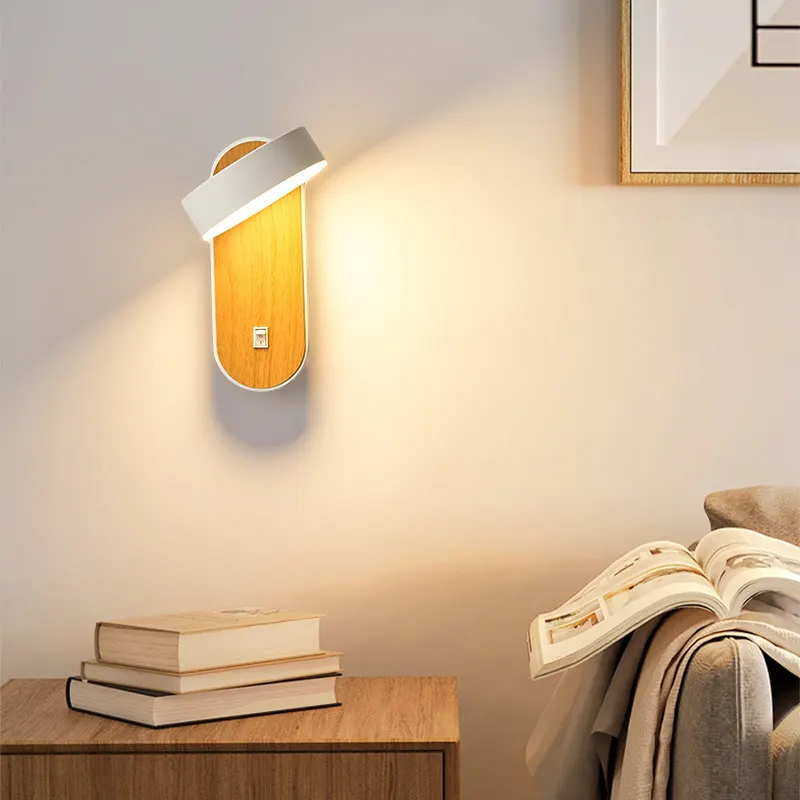 Luminária de parede para cabeceira de quarto, luminária simples para parede de fundo de sala de estar, luminária de corredor