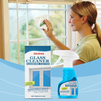 Agente de limpeza removedor de manchas de vidro Jakehoe, para remoção de manchas, remoção de óleo, remoção de poeira, spray de limpeza para vidro