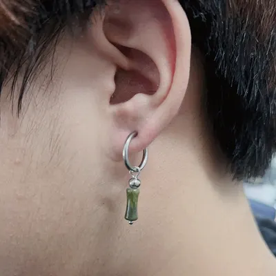 Brincos de pérola de estilo chinês longo e retrô, junta de bambu, temperamento, design nicho, acessórios de orelha de estilo cool de celebridade da internet