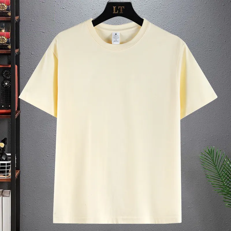T-shirt de Manga Curta de Algodão Pesado