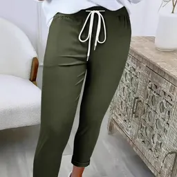 حزام أزياء للنساء، بنطال كاجوال بأربطة