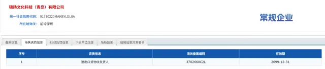 Jinyang Culture and Technology (Qingdao) Co., Ltd. · عرض الشهادة 1