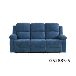 Sofá de três lugares de veludo macaz cor azul claro para sala de estar