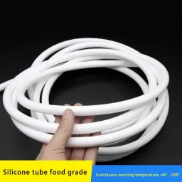 Tubo de silicone branco de qualidade alimentar, resistente a altas e baixas temperaturas, tubo de ligação específico para purificador de água, inodoro, elástico, mangueira flexível para enchimento de cervejaria