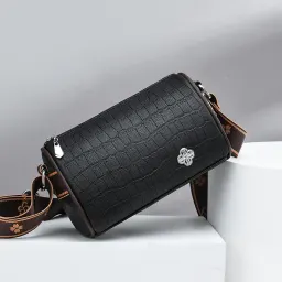 Nova mala pequena de balde para mulheres, mala almofada, grande capacidade, mala de ombro/crossbody com padrão de pedra
