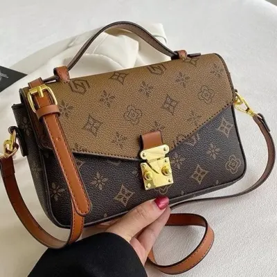 Mala de ombro, mala crossbody elegante e versátil, mala pequena quadrada com estampado retrô clássico, mala de deslocações de alta gama