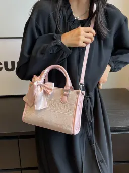 Bolso tote de diseño bordado de nicho, bolso tote minimalista con letras nuevo para mujer, bolso bandolera versátil