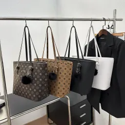 Bolso tote nuevo y versátil de gran capacidad, bolso de compras, bolso de mano cruzado elegante para mujer, moderno