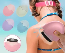 Aplicador perezoso de silicona para protector solar y loción - Herramienta de maquillaje portátil manos libres