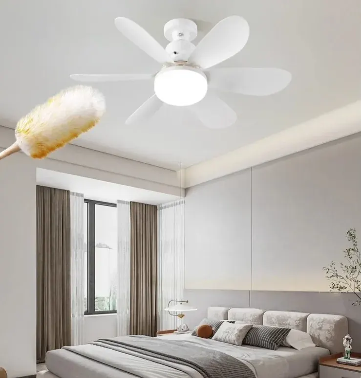 E27-skruvbar takfläktlampa vit LED-fläktlampa
