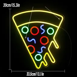 Letrejo de Néon de Pizza Letrejo de Néon LED Personalizado para Restaurante Loja de Comida