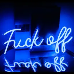 Letreiro de néon  Fuck Off , letreiro de néon LED personalizado, decoração de parede para bar, pub
