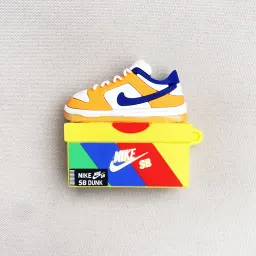 Funda para AirPods con diseño de caja de zapatillas streetwear, funda protectora de silicona Bluetooth para AirPods Pro (1ª/2ª Gen) y AirPods (3ª Gen)