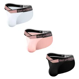 3PCS 남성 팬티 통기성 모달 팬티 남성 패션 V 벨트 속옷 빠른 건조 란제리 U 볼록 삼각형 속바지 하이 포크