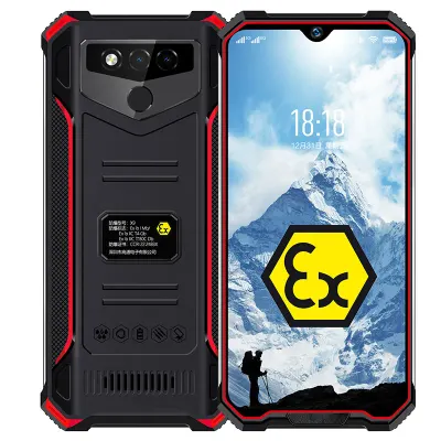 HiDON billig fabrik explosionssäker Android-telefon FHD GPS Octa-core, explosionssäker ATEX-telefon 4+128GB robust med PTT och SOS