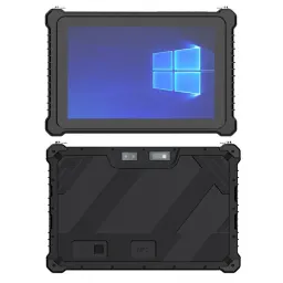 جهاز لوحي صناعي متين من HiDON، مقاس 10 بوصات، يعمل بنظام Win10 Pro أو Win11 Pro، مزود بمعالج Intel I5/I7، RJ45، ماسح باركود، NFC، بصمة الإصبع، جهاز لوحي PC متين