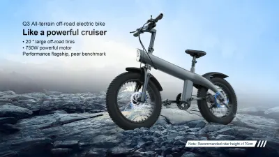 Trendig vikbar fälgad elcykel för unga vuxna – terränggående pendlar-e-cykel med 48V 20Ah långräckviddsbatteri, stilfull matt svart design (UL-certifierad)