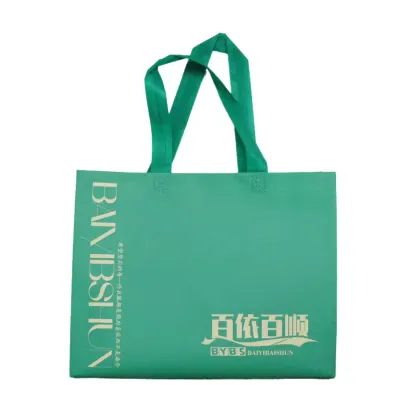 Sacos de compras fáceis de reciclar, elegantes, impermeáveis, feitos de tecido não tecido GRS personalizado e ecológico
