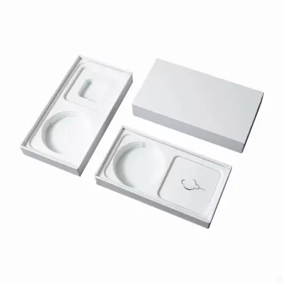 高质量定制纸浆模塑插入件包装,湿压成型纤维工业包装托盘盒,适用于 iPhone 15/16