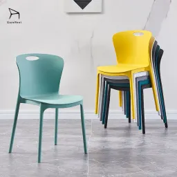 EaseNeat högkvalitativa plastmatbordsskammor, minimalistisk stil, stapelbara, halkfria, för restaurang, vardagsrum, galleria och inomhusutrymmen