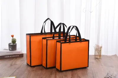 Custom Logo Nonwoven Shopping Tote Bags, Foldable Eco-Friendly Carry Bags, Wholesale