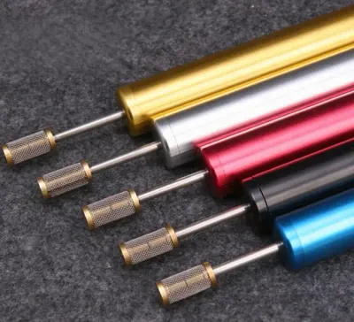 アルミ製ハンドルエッジオイルペン ダブルヘッド レザーエッジ仕上げ補修ツール DIYレザークラフト用