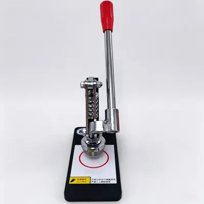 便携式10cm²圆形布料样品切割器,手动操作,克重可调,纺织品样品切割机