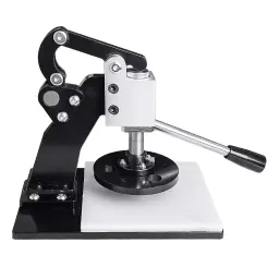 Pequeña máquina troqueladora manual para muestras de cuero y tela.