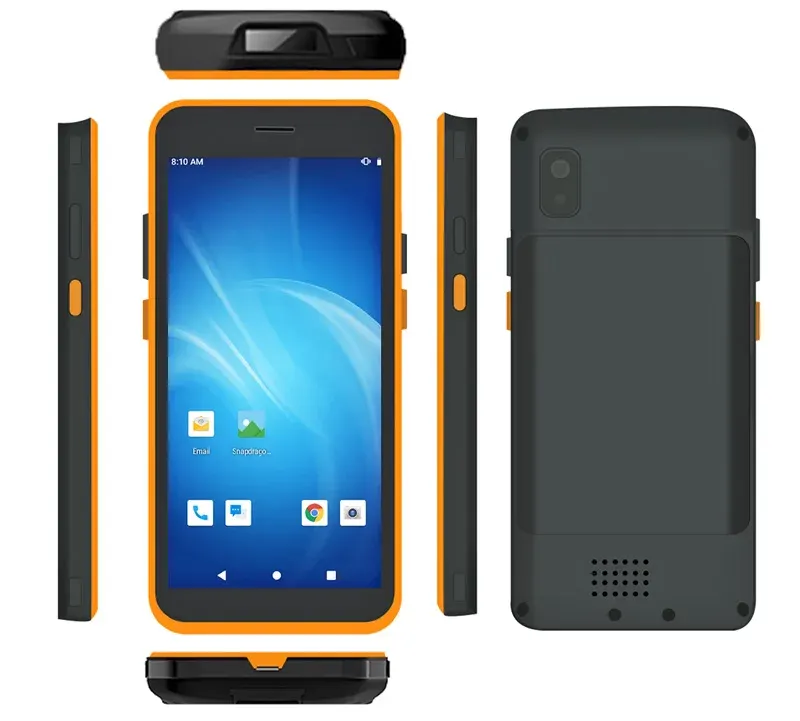 HiDON billig fabrik 5,5-tums PDA Qualcomm Android robust telefon PDA med 2D QR-streckkodsläsare, industriell handhållen terminal
