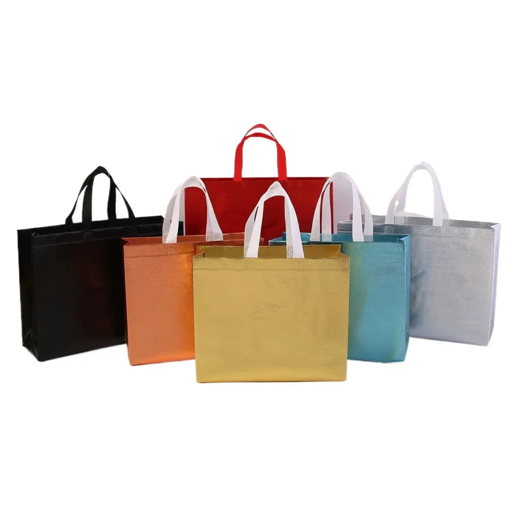 Bolsas de mão de compras de pp reciclado GRS ecológicas personalizadas, tecido não tecido, sacos criativos com logótipo