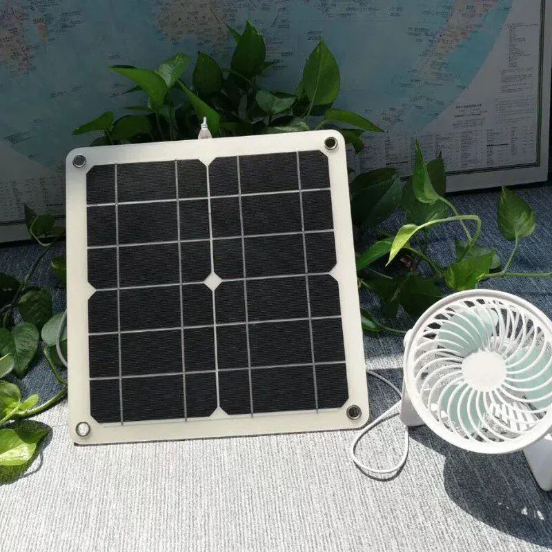 Painel solar mini mono flexível portátil, 5W, IP65 à prova de água, eficiência de 19%, para bolsas e uso exterior