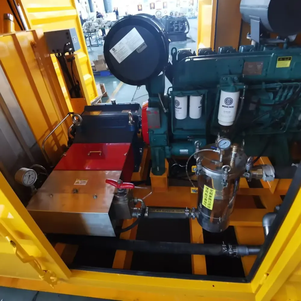 Sistema de bomba de limpeza profunda de ultra alta pressão para condensadores de centrais elétricas