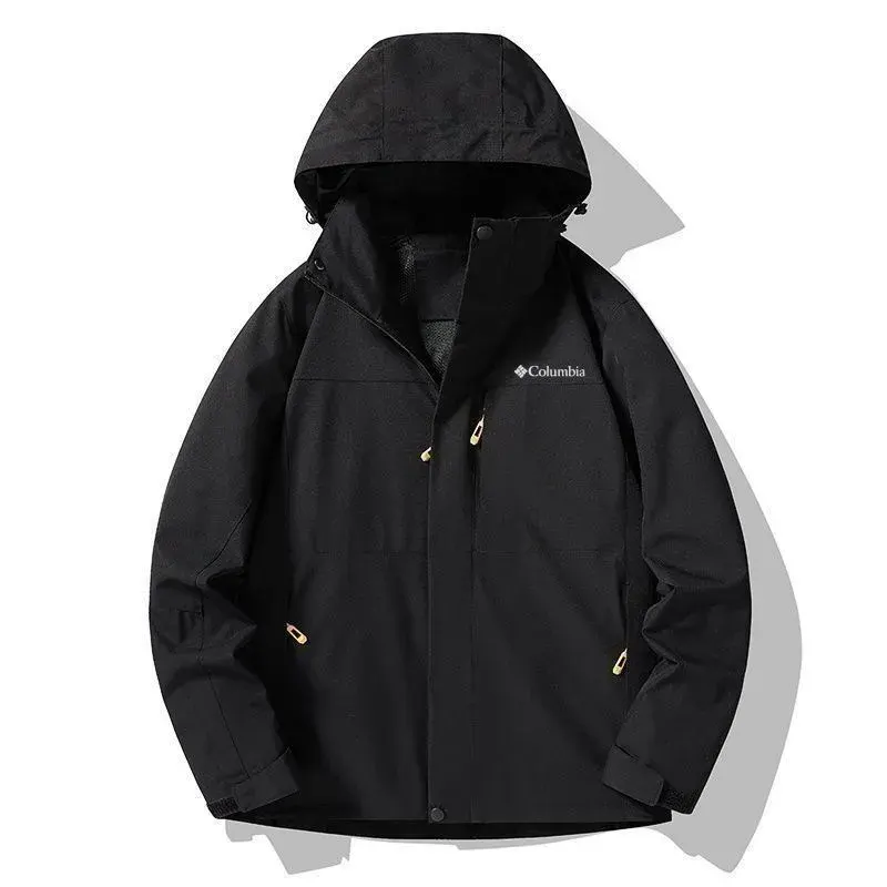 Columbia herrtäckjacka | Ny vår/höst/vatten- och vindtät utomhusvandringsjacka | Unisex huva bergskappa