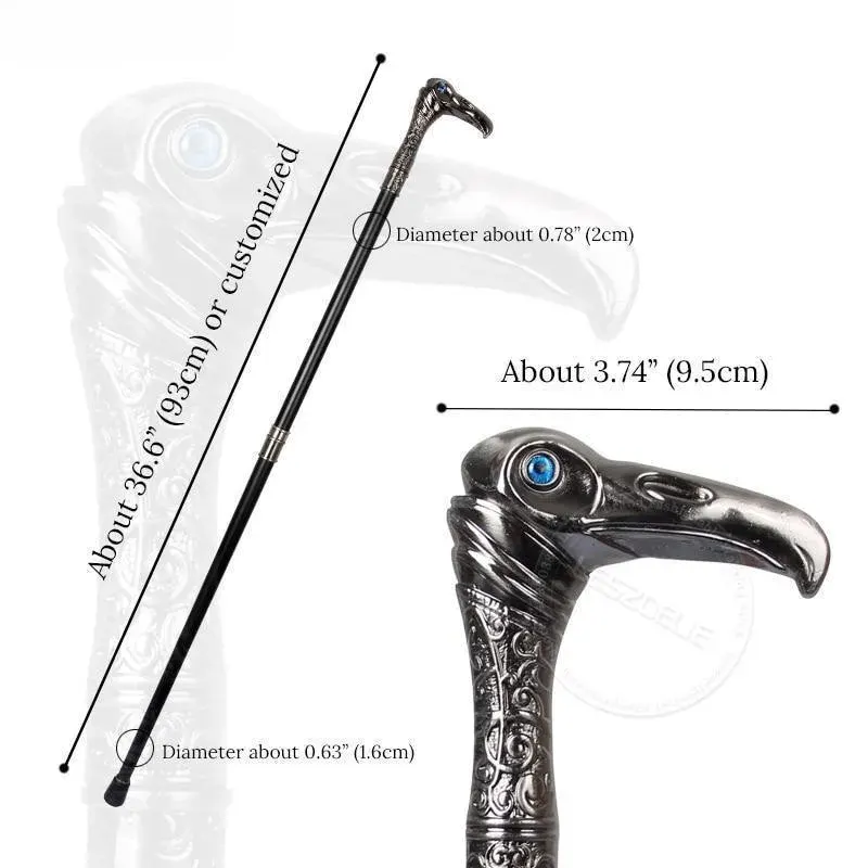 Bengala de luxo com cabeça de águia para homens, bengala decorativa para homem, bengala elegante, vintage e fashion, bengala manual de 93cm