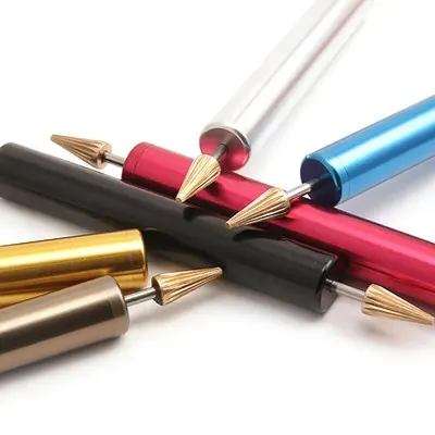Ferramenta de tingimento de bordas de couro, caneta de óleo de borda com ponta de latão de alta qualidade, para DIY de couro feito à mão