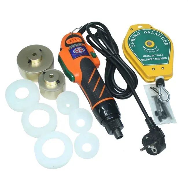 Tapadora eléctrica portátil de botellas de 10-50 mm con tapa de seguridad y cierre de seguridad.