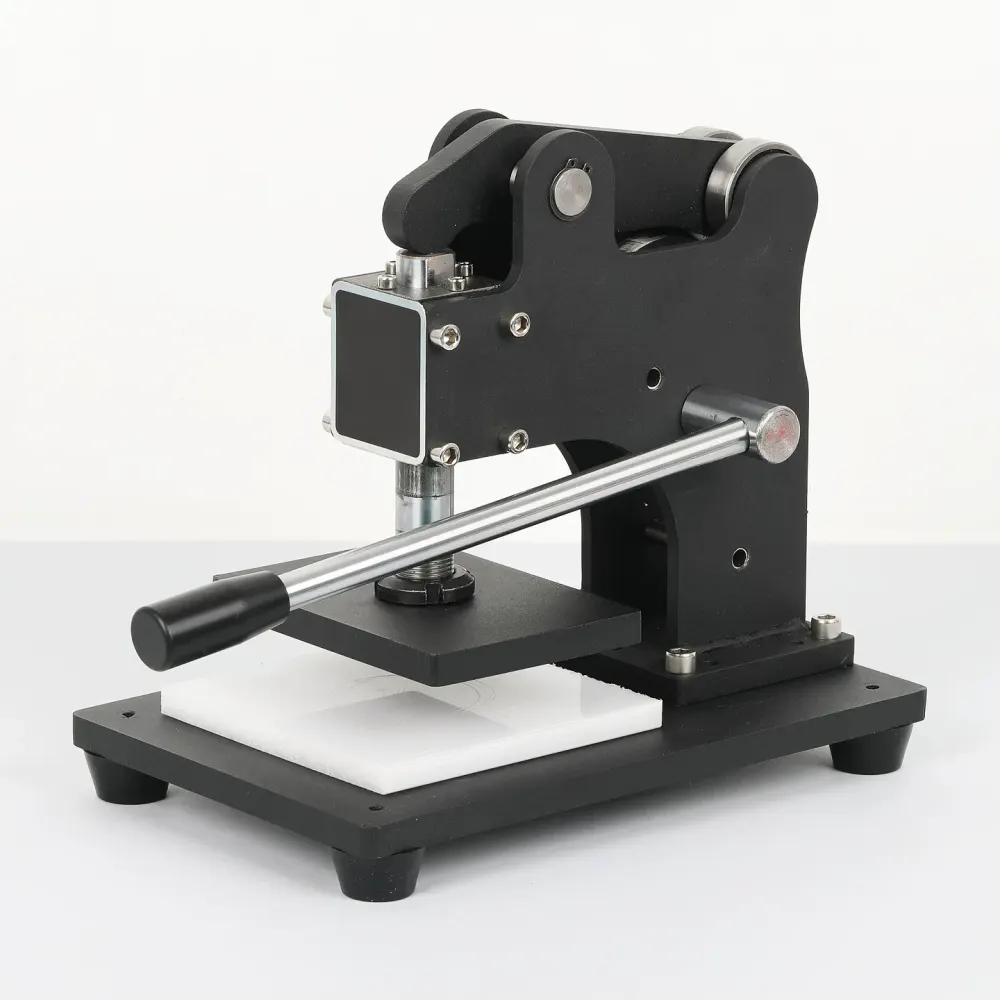 Máquina de troquelado manual para cuero, pequeña prensa de clic para cortar tela y cuero.