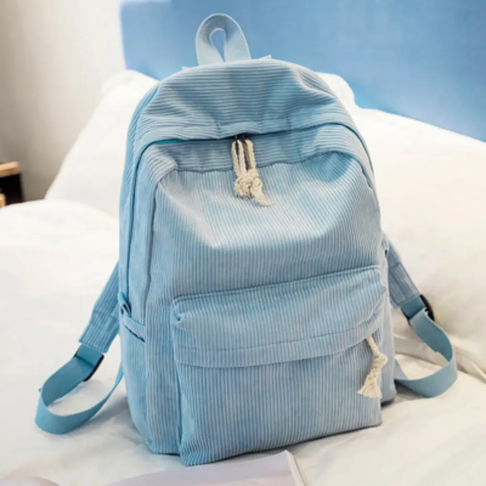 Mochila de estilo escola com bordado Etsy, mochila de veludo versátil para estudantes do ensino médio Harajuku, personalizada, estilo campus
