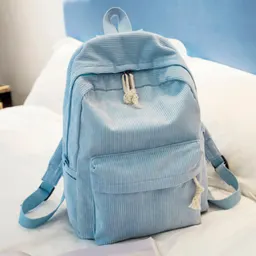 Mochila de colegiala bordada estilo Etsy, mochila de pana personalizada versátil estilo Harajuku para estudiantes de secundaria, estilo campus