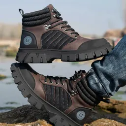 Botas de segurança para homem, confortáveis para trabalho